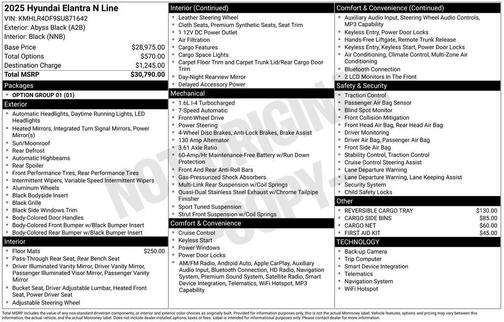 2025 Hyundai ELANTRA N Line