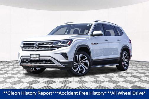 Pure White 2021 Volkswagen Atlas 3.6L SEL Premium