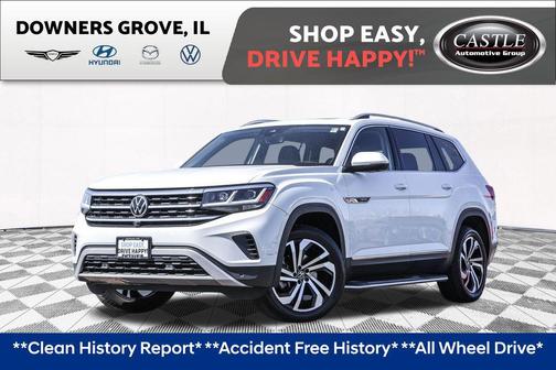 Pure White 2021 Volkswagen Atlas 3.6L SEL Premium