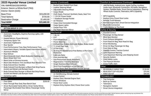2025 Hyundai VENUE Limited