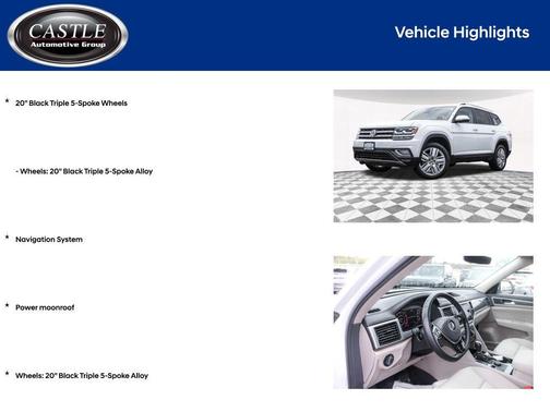 Pure White 2019 Volkswagen Atlas 3.6L SEL