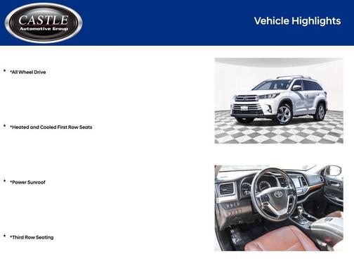 Blizzard Pearl 2017 Toyota Highlander Limited