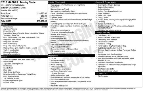 Graphite Mica 2010 Mazda Mazda3 i Touring