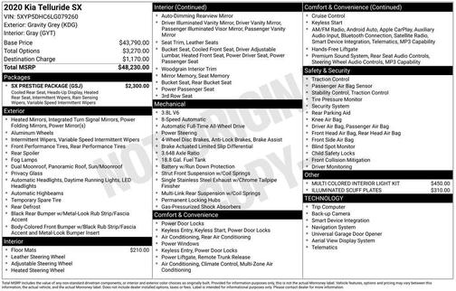 2020 Kia Telluride SX