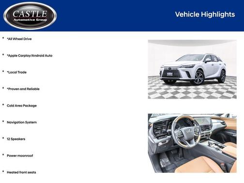 White Pearl 2024 Lexus RX 350 Premium