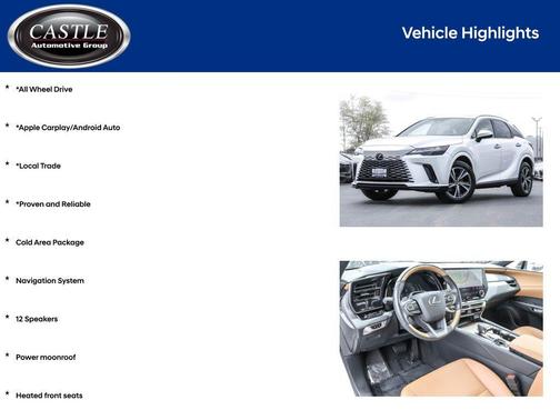 White Pearl 2024 Lexus RX 350 Premium