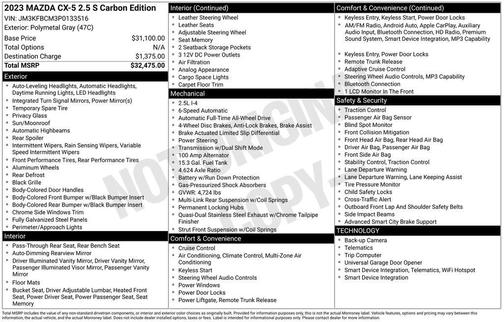 Polymetal Gray 2023 Mazda CX-5 2.5 S Carbon Edition