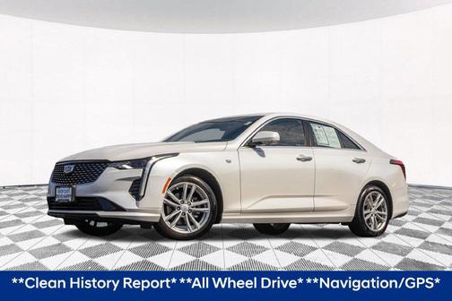 Crystal White Tricoat 2023 Cadillac CT4 Luxury