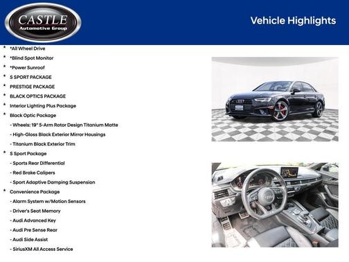 Mythos Black Metallic 2019 Audi S4 3.0T Prestige