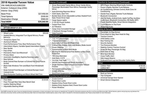 2018 Hyundai TUCSON Value