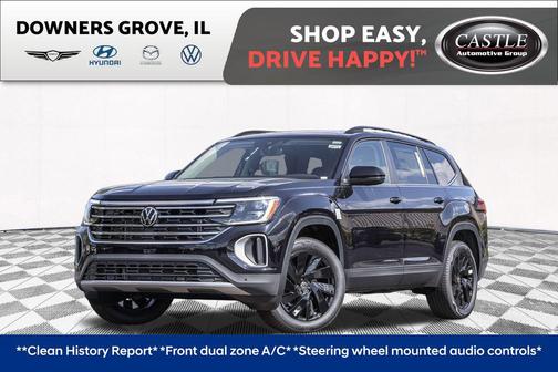 Deep Black Pearl 2026 Volkswagen Atlas 2.0T SE w/Technology 4MOTION