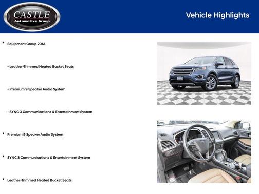 Blue Metallic 2018 Ford Edge SEL