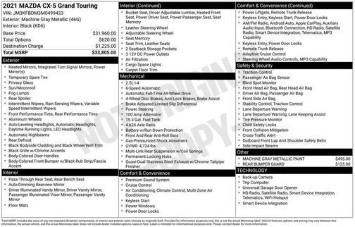 Machine Gray Metallic 2021 Mazda CX-5 Grand Touring