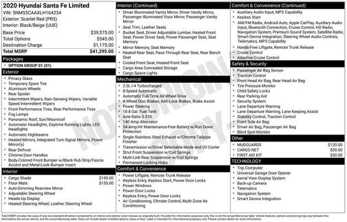 2020 Hyundai SANTA FE Limited 2.0T