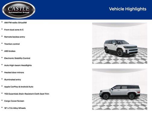 Serenity White 2026 Hyundai SANTA FE SE