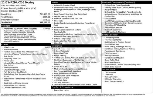 2017 Mazda CX-5 Touring