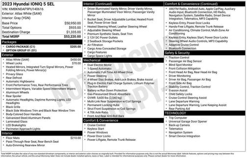 Atlas White 2023 Hyundai IONIQ 5 SEL
