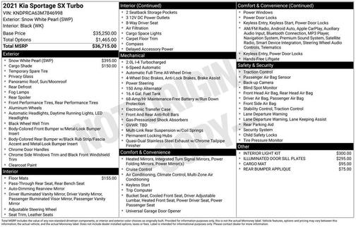 2021 Kia Sportage SX Turbo