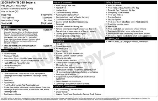 2005 INFINITI G35x Base