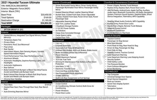 2021 Hyundai TUCSON Ultimate
