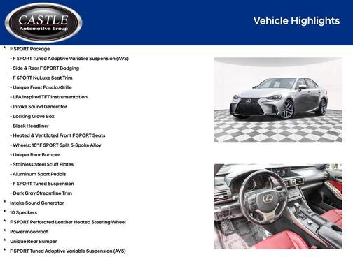 Silver 2020 Lexus IS 350 Base