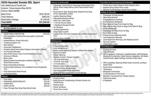 Transmission Blue 2026 Hyundai SONATA SEL