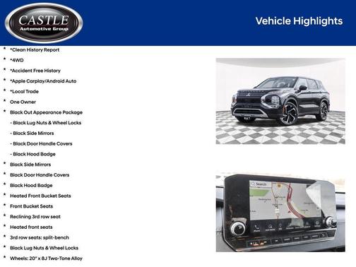 Black Diamond 2022 Mitsubishi Outlander SE 2.5 S-AWC