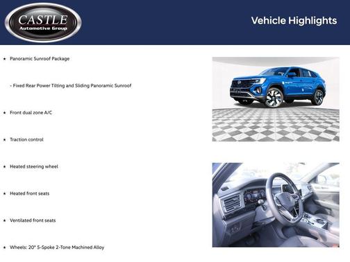 mountain lake blue metallic 2026 Volkswagen Atlas Cross Sport 2.0T SE w/Technology 4MOTION
