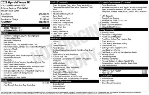 2022 Hyundai VENUE SE