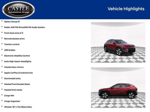 Ultimate Red Metallic 2026 Hyundai KONA SEL Sport