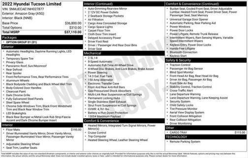 2022 Hyundai TUCSON Limited