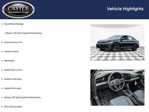 Deep Black Pearl 2026 Volkswagen Jetta 1.4T SE