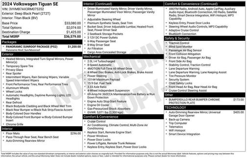 2024 Volkswagen Tiguan 2.0T SE