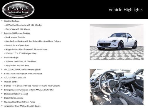 Snowflake White Pearl Mica 2026 Mazda MX-5 Miata Club