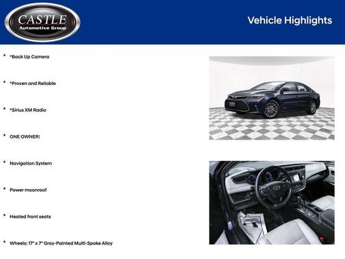 2016 Toyota Avalon Hybrid XLE Premium