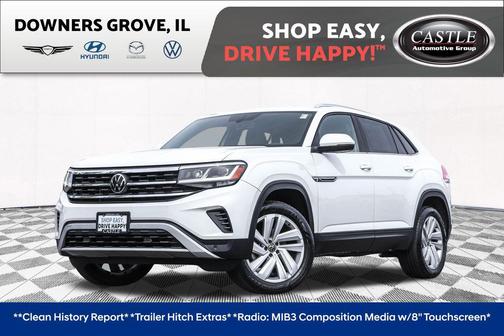 Pure White 2023 Volkswagen Atlas Cross Sport 3.6L V6 SE w/Technology