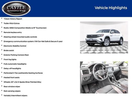 Pure White 2023 Volkswagen Atlas Cross Sport 3.6L V6 SE w/Technology