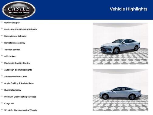 Serenity White 2026 Hyundai SONATA SE