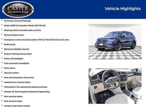 Atlantic Blue Metallic 2023 Volkswagen Tiguan 2.0T SE 4MOTION