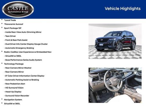 Stellar Black Metallic 2023 Cadillac XT6 Sport AWD