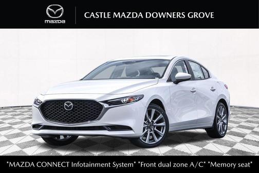 Snowflake White Pearl Mica 2026 Mazda Mazda3 FWD w/Preferred Package