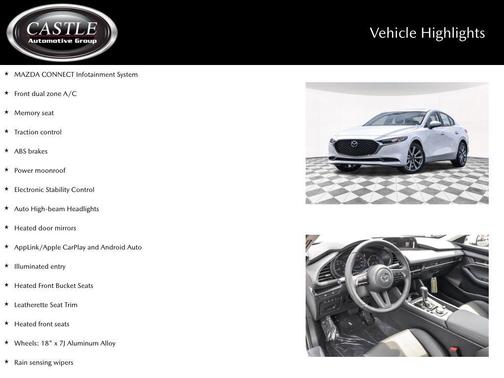 Snowflake White Pearl Mica 2026 Mazda Mazda3 FWD w/Preferred Package