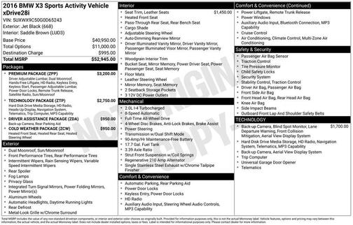 2016 BMW X3 xDrive28i