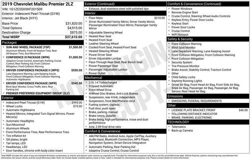 2019 Chevrolet Malibu Premier