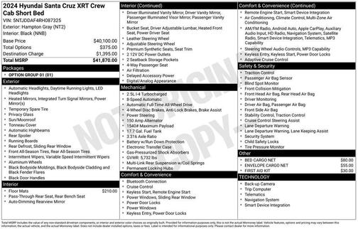 2024 Hyundai SANTA CRUZ XRT