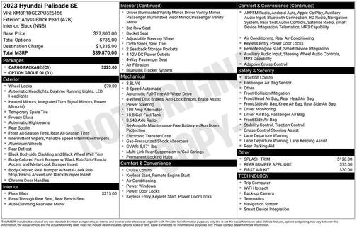 2023 Hyundai PALISADE SE