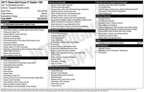 2017 Chevrolet Cruze LT