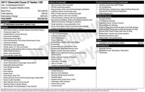 2017 Chevrolet Cruze LT