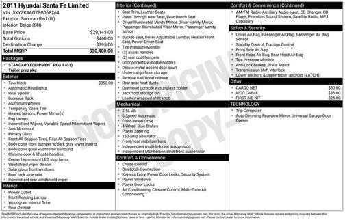 2011 Hyundai SANTA FE Limited