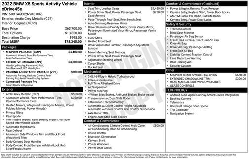 Arctic Grey Metallic 2022 BMW X5 PHEV xDrive45e